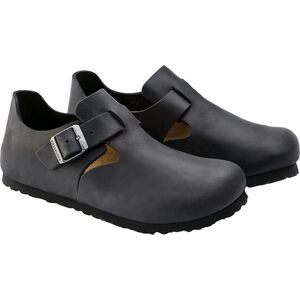 MSRP $170, Birkenstock London Leather Clogs, Black Oiled Leather Women's 39, 8.5